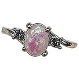 (with video) No. 8 Purple Opal Ring Platinum-plated Diamond Jewelry Fashion Gemstone Ring