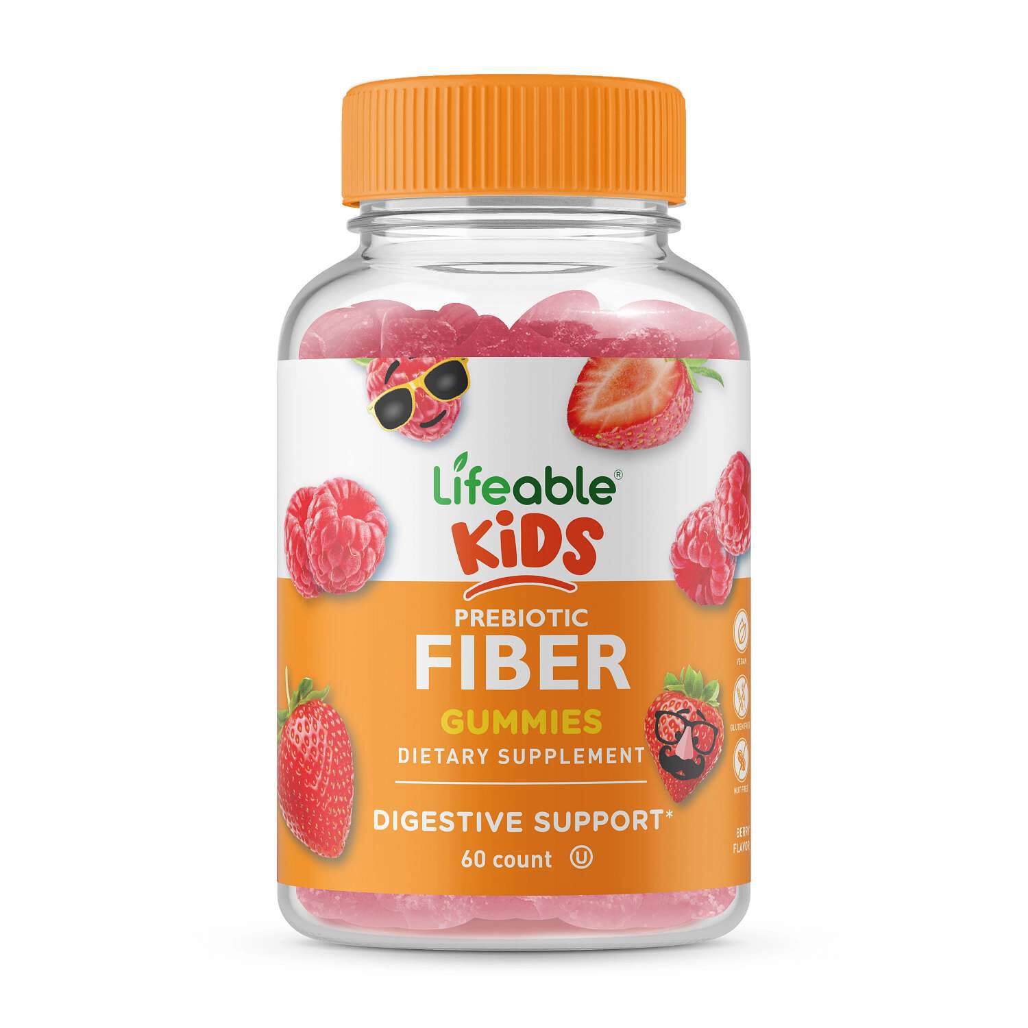 Kids Prebiotic Fiber Vegan - 60 Gummies (30 Servings)