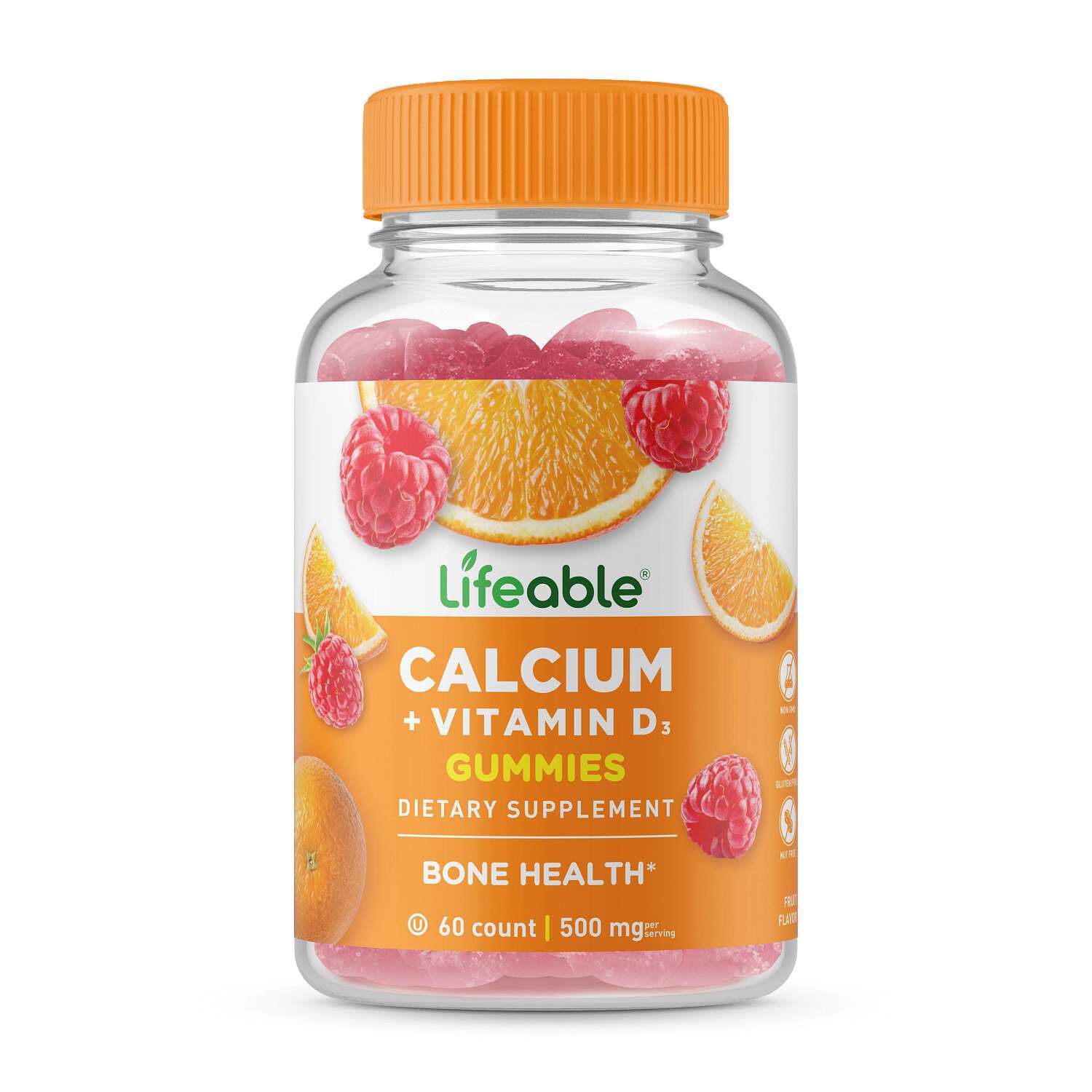 Calcium and Vitamin D3 - 60 Gummies (30 Servings)