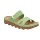 Pantolette ROHDE "Foggia-D" Gr. 38, grün (kiwi) Damen Schuhe Pantoletten Keilabsatz, Sommerschuh, Schlappen mit praktischem Klettverschluss
