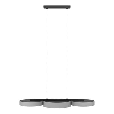 EGLO Hängeleuchte "BARBANO-Z Hängelampe, grau weiß, ZigBee 3.0, Disco-Modus, Timer", schwarz (schwarz grau, weiß), B:30,00cm H:110,00cm L:82,00cm Ø:0,00cm, Lampen, App und Sprachsteuerung Alexa, 82 x 30 x 110 cm, exkl. Fernbedienung Image