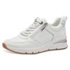 Keilsneaker TAMARIS, Damen, Gr. 42, silber (weiß, silberfarben), Lederimitat, sportlich, Schuhe, Freizeitschuh, Halbschuh, Schnürschuh mit Außenreißverschluss