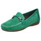 Slipper RIEKER Gr. 42, grün (smaragd) Damen Schuhe Rieker Mokassin, Loafer, Sommerschuh mit Zier-Naht