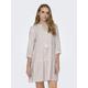 Tunikakleid ONLY "ONLKAYA 3/4 PUFF SHORT DRESS WVN NOOS", Damen, Gr. XS (34), N-Gr, rosa (cloud dancer stripes:misty rose stripe), Jersey, Obermaterial: 100% Viskose, gestreift, modisch, regular fit, Rundhals, 3/4-Ärmel, Kleider, mit Volant im...