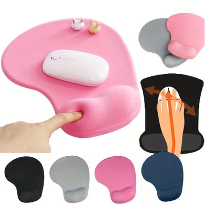 1pc Office Mousepad With Gel Wrist Support - Ergon...