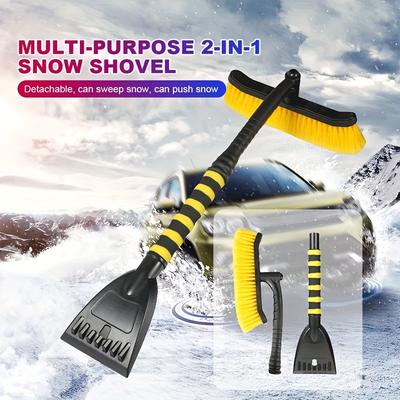 Winter Auto Cleaning Brush Detachable Ice Scraper Remover With Eva Foam Handle Car Windshield Snow Brush For Car Truck Outdoor