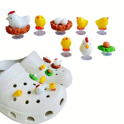 8/15pcs Cute Chickens Shoe Charms For Clog Sandals...