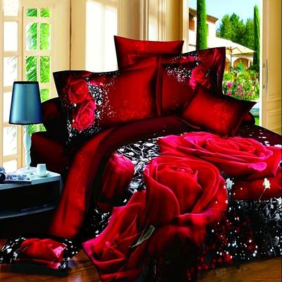 TEMU 2/3pcs Print Bedding Set, Bedroom Decor Duvet Cover With Pillowcases Set, No Filler (1pc* Duvet Cover + 1/2pcs*pillowcases, No Pillow )