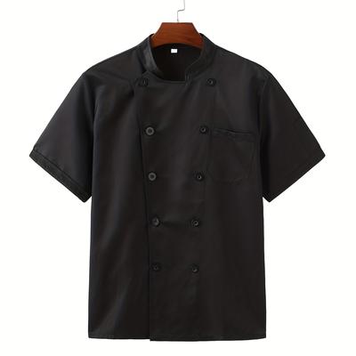 TEMU Chef Work Clothes, Men's Short Sleeve Baking Clothing