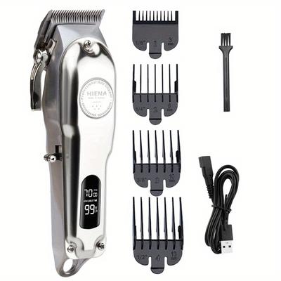 Professional Hair Clippers For Men, Hair Cutting Kit & 0 T-blade Trimmer Combo, Cordless Barber Clipper Set With Led Display, Holiday Gift