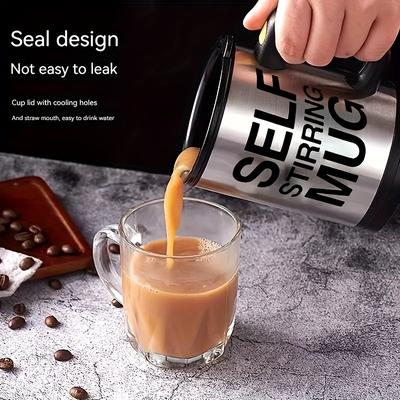 1pc Electric Hot Coffee Stirring Cup, Fully Automa...