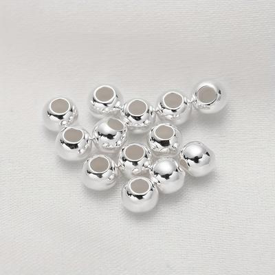100pcs/pack 2mm 925 Sterling Silver Beads, Silver ...