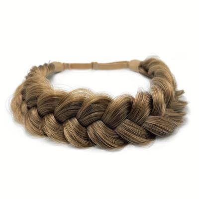 1pc Classic 3-strand Braided Headband Synthetic Wig Headband Natural Real Wig Braids Suitable For Women Girls