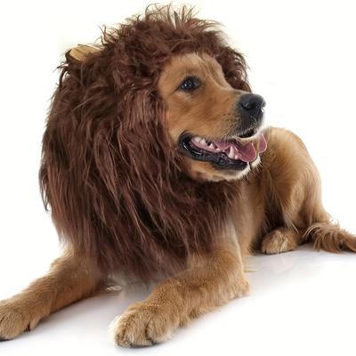 Lion Mane Dog Costume, Lion Mane, Simulation Lion Wig Suitable For Medium To Large Dogs, Halloween Costume For Large Dogs, Lion Mane For Dogs, Halloween Costume For Dogs