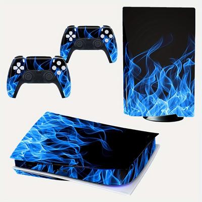 Full Console And Controllers Vinyl Sticker For Ps5 Disc Version Skin Durable, Scratch Resistant, Bubble-free