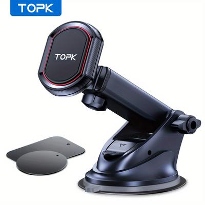 TEMU Magnetic Phone Car Mount, Dashboard Industrial-strength Suction Cup Car Phone Mount Holder