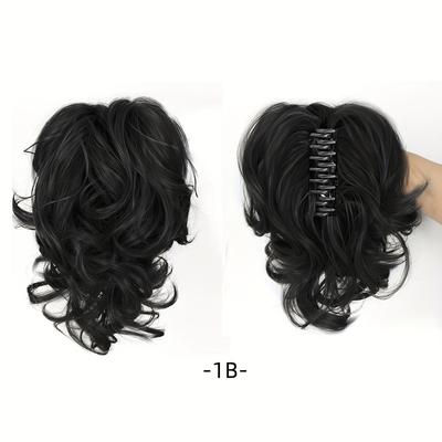 Claw Ponytail Short Curly Wavy Ponytail Extensions Synthetic Clip In Hair Extensions Elegant For Daily Use Hair Accessories