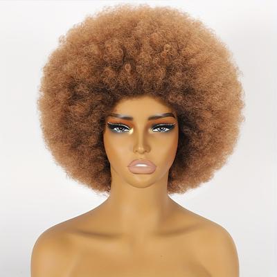 Afro Wigs For Women Short Curly Afro Kinky Wig 70s Bouncy Huge Fluffy Puff Wigs Premium Synthetic For Cosplay And Daily