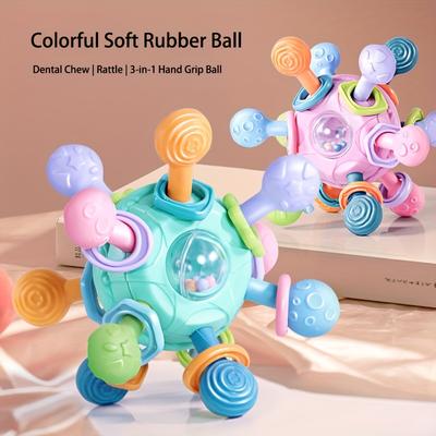 Infant Teether Toy: Manhattan Ball Silica Gel Bite...