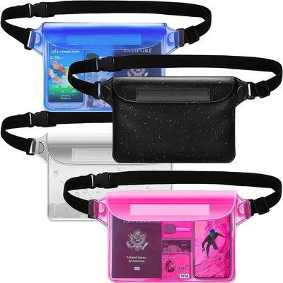 Stay Dry And Protected: Waterproof Waist Pouch With Waist Strap - Perfect For Boating, Swimming, Snorkeling, Kayaking, And More!