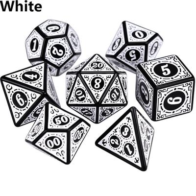 1 Set Multi-sided 7-die Dice Set Game Dice For Trp...