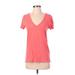J. by J.Crew Active T-Shirt: Red Activewear - Women's Size Small