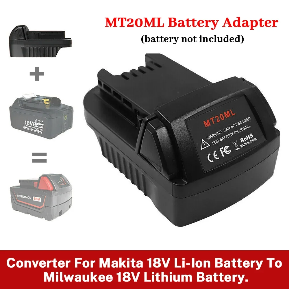 Mt20ml Adapter Konverter für Makita 18V bl1830 bl1850 umgewandelt in Milwaukee 18V Li-Ionen Batterie Akku Elektro werkzeug verwenden Image