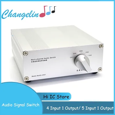 4 eingang 1 Ausgang/5 Eingang 1 Ausgang Passive Audio Signal Switcher Switch Selector Box Sound HiFi