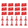 24 pz Mini coni di traffico recinzioni traffico segnaletica stradale Playset coni di traffico