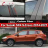 Per Suzuki Scross SX4 2014-2021 8x nero Car Door Window Center BC Pillar post Trim Cover Sticker PC