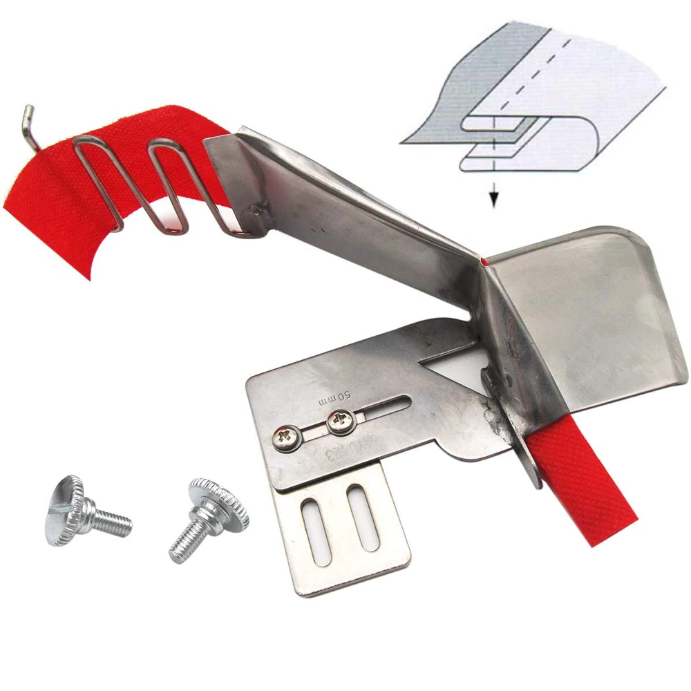 1SET DY123 Nähen Maschine Doppel Ordner Sauberes Finish Top & Bottom Bindung Binder Befestigung Band Bindemittel Rechten Winkel Bias bindemittel Image