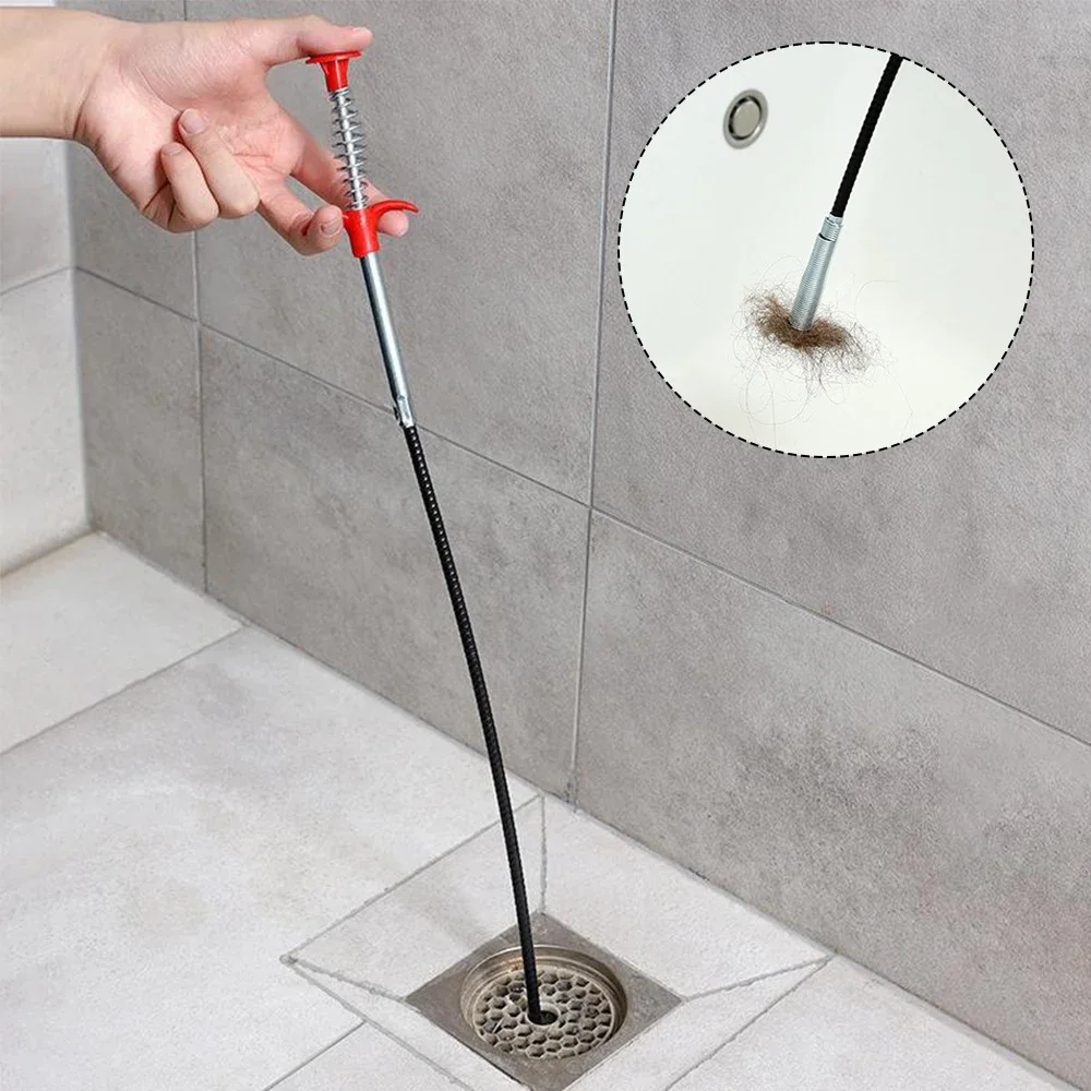 Outil de préhension à ressort pliable de 60/90cm de long, outil de préhension à 4 mâchoires à longue poignée, outil de débouchage de tuyaux
