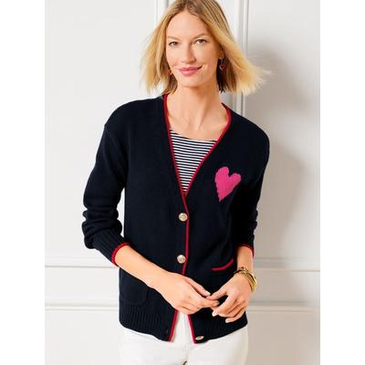 V-neck Cardigan Sweater - Blue - Talbots Knitwear