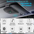 Kit vivavoce per auto Bluetooth 4.2 Clip per visiera parasole Ricevitore audio wireless Vivavoce Altoparlante Lettore musicale Doppio microfono