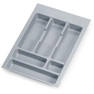 Besteckeinsatz Optima für Universalschublade, Modul 400mm, Kunststoff, Grau - Grau - Emuca Image