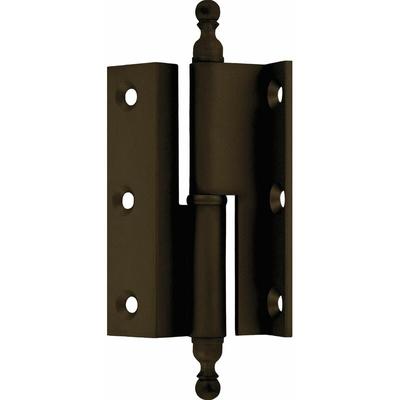Stil-Möbelband Kröpfung d, Zierkopf 19 rechts, 50x33 mm, Messing brüniert Image