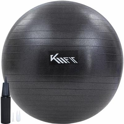 KM-Fit Gymnastikball 75cm Trainingsball mit Luft-Pumpe Sitzball Büro Anti-Burst Ball für Fitness,