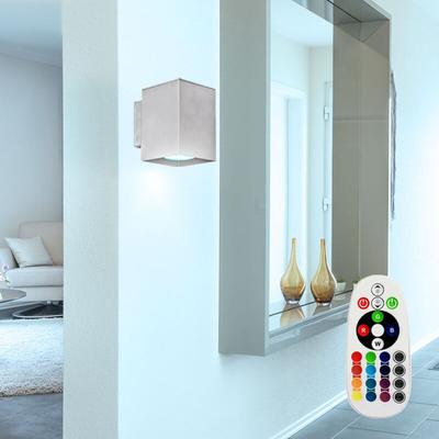 RGB LED Wandlampe dimmbar mit Fernbedienung Treppenhauslampe Flurleuchte Wohnzimmerlampe Image