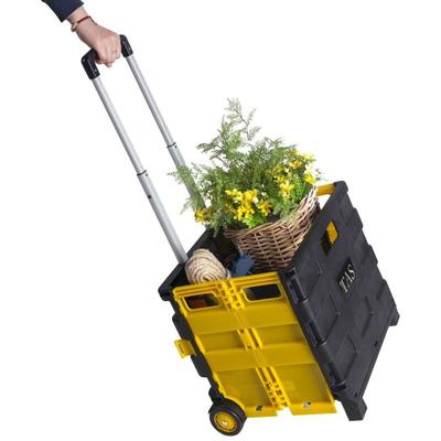 Klappbare Rollbox Einkaufskorb Kofferraumbox Aufbewahrungsbox Rollenbox Trolley - Buri Image