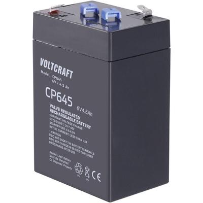 Voltcraft - CE6V/4,5Ah VC-12713940 Bleiakku 6 v 4.5 Ah Blei-Vlies (agm) (b x h x t) 70 x 107 x 47