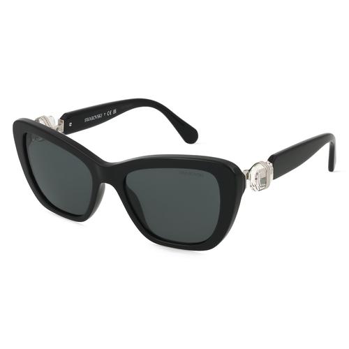 Swarovski 0SK6018 Damen-Sonnenbrille Vollrand Cateye Acetat-Gestell, schwarz