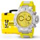 Invicta Subaqua Swiss Ronda Z60 FE Men's Bundle - 50mm Yellow Steel with Invicta 8-Slot Dive Impact Watch Case 1837 Yellow (B-1377-DC8-1837Y)