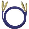 Rca Audio Cavo [2x Spina rca - 2x Spina rca] 2.00 m Blu contatti connettore dorati Oehlbach nf 1