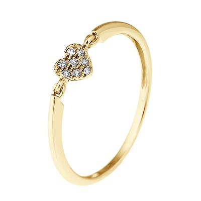 DIADEMA - Ring - Herz - Diamanten - Gelbgold