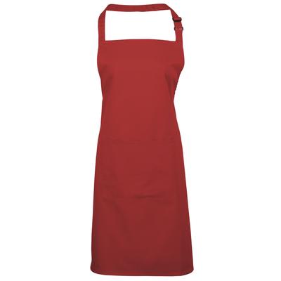 Premier Ladies/Womens Colours Bip Schürze mit Tasche (2er Pack) (Rot) Image