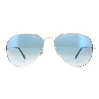 Ray-Ban Aviator Herren Silber Farbverlauf Hellblau Sonnenbrille