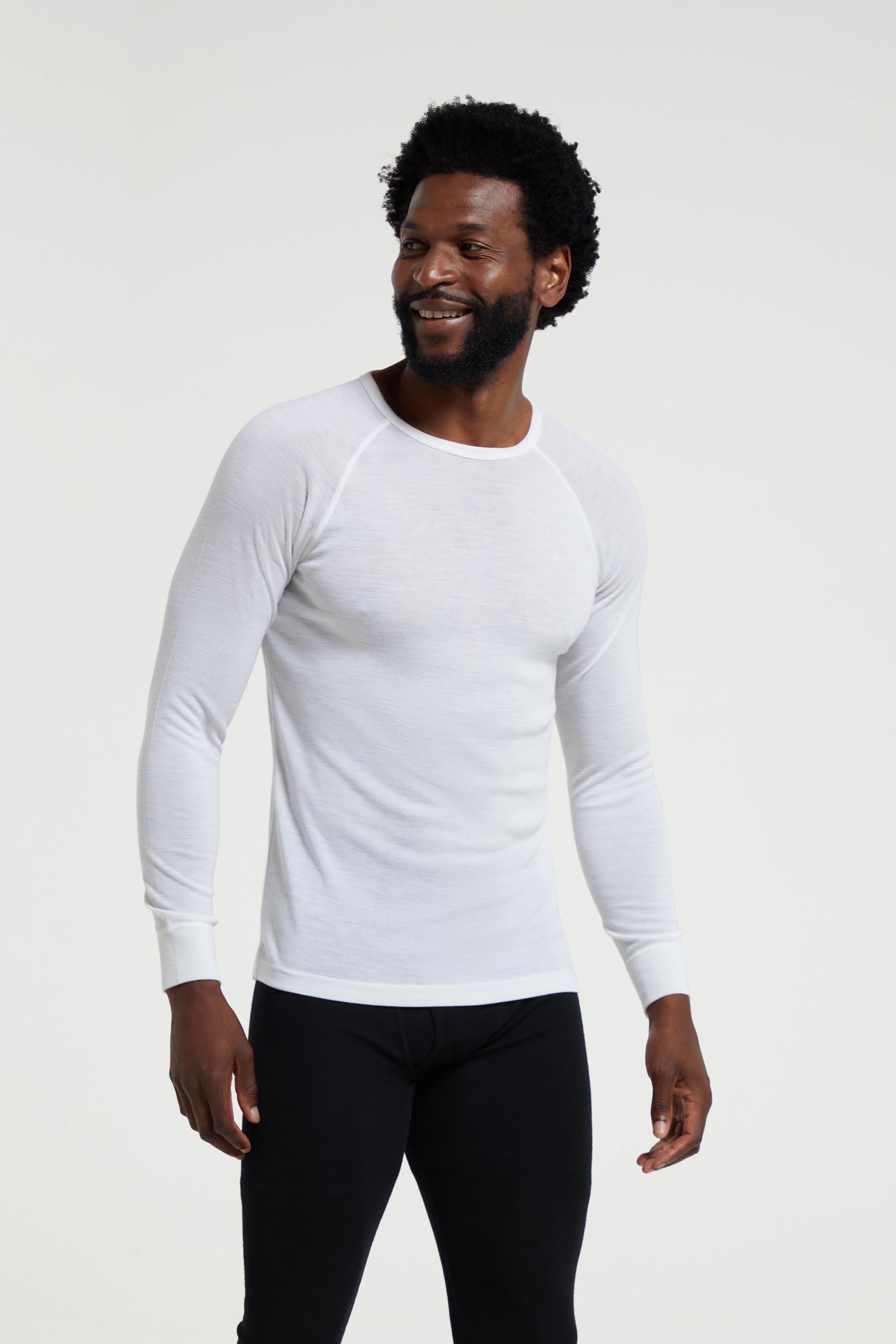 Mountain Warehouse Herren Merinowolle Thermal Top (Weiß) Image