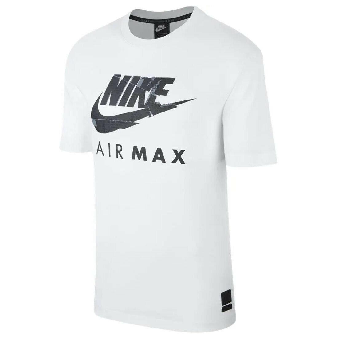 Nike Air Max Graphic Print Herren-T-Shirt Weiß Image