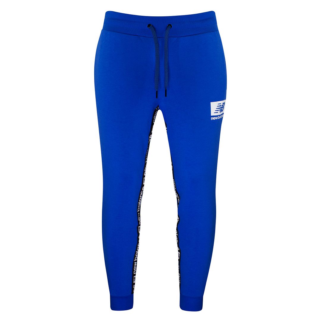 Neue Balance Stretch Taille Blue Essential ID Herren Fleece Track Hosen MP13508 LSB Image