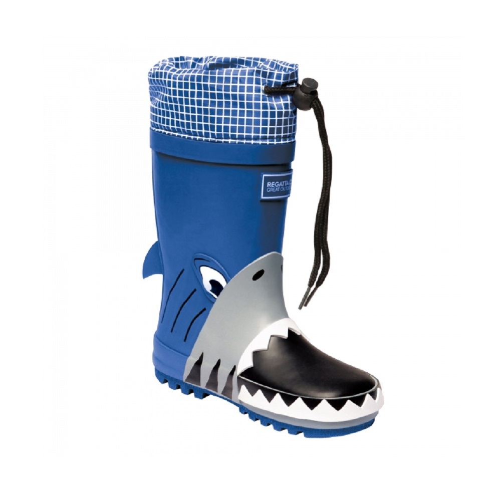Dare 2B Childrens/Kids Mudplay Dinosaurier Gummistiefel (Shark/Nautic) Image